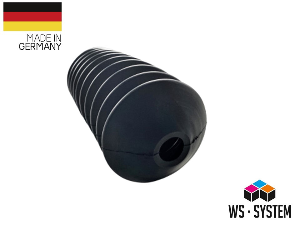 1 x Universal Faltenbalg Gummi Manschette Anhänger  L 225mm-115mm Ø 19mm/53mm