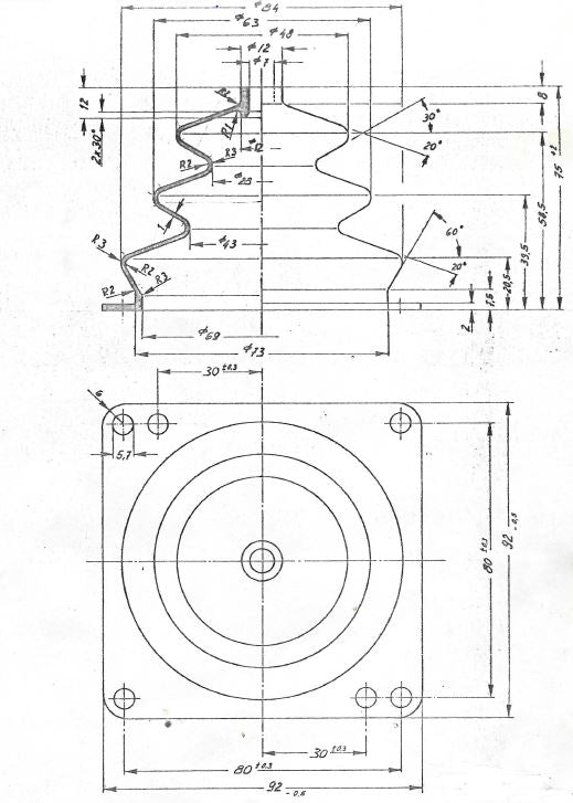 Universal Faltenbalg aus PVC - 2 Stück