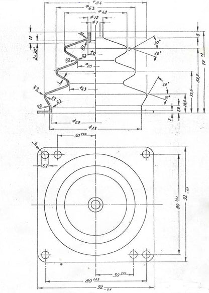 Universal Faltenbalg aus PVC - 2 Stück
