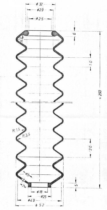 2 Stück Universal Faltenbalg Manschette