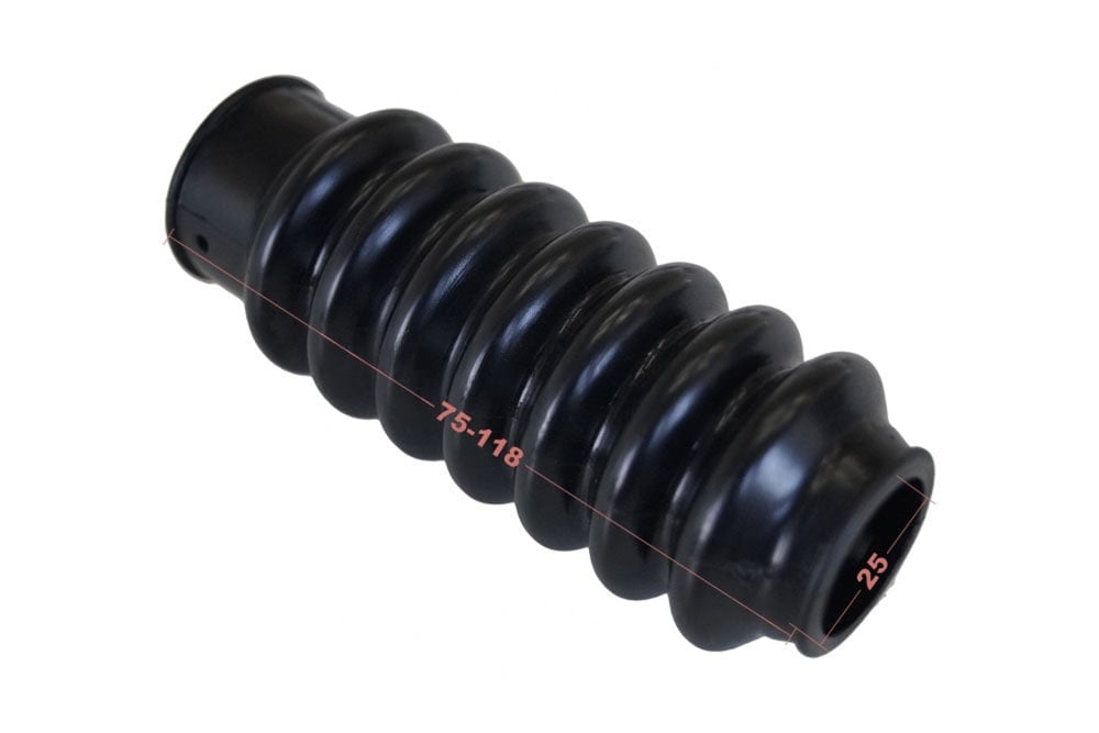 1 Stück Universal Faltenbalg Manschette Achsmanschette L 75mm-118mm Ø 25mm-30mm
