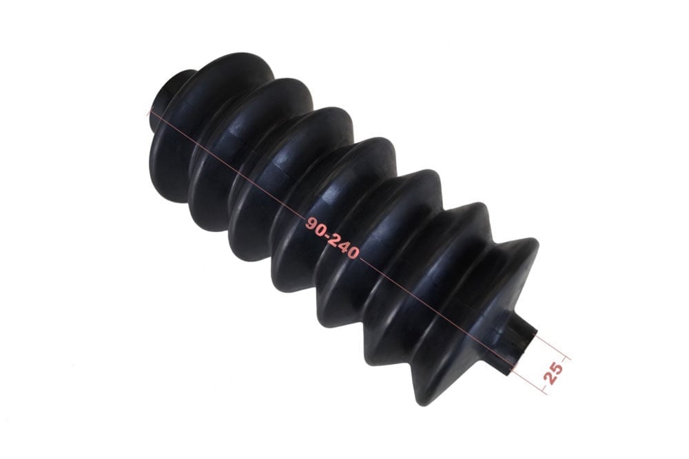 1 Stück Universal Faltenbalg Gummi Manschette Bellow L 240mm-90mm Ø25mm / Ø45mm