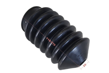 1 Stück Universal Faltenbalg Manschette Achsmanschette L 110mm-170mm Ø 20mm-60mm